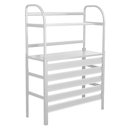 谷村実業 エアコン室外機カバー(棚付き) アルミ製 幅90×奥行38×高さ131cm 重量6.7kg...