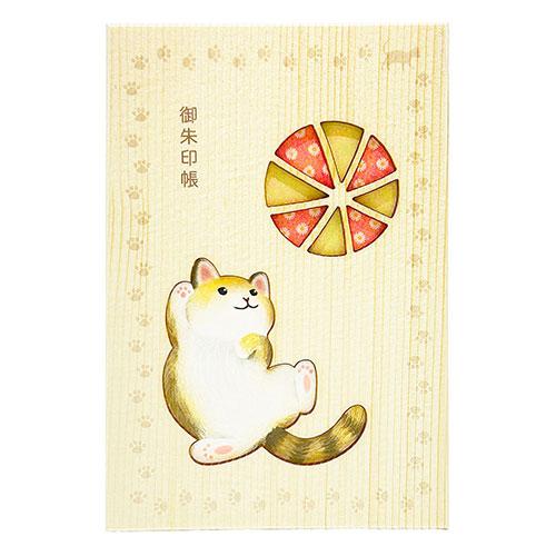樅100 天然木の御朱印帳 「猫と手毬」 神聖な御朱印巡りのおともに MADE IN JAPAN 日...