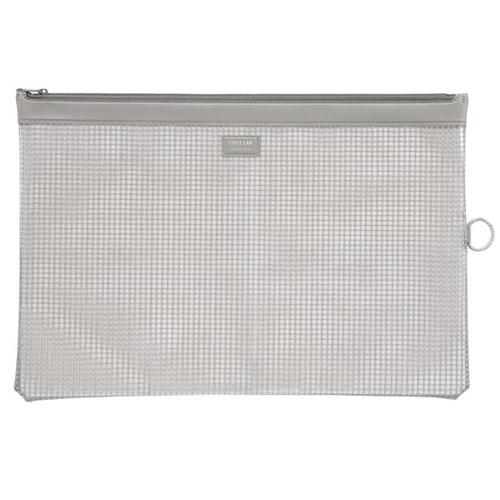 LIHIT LAB. ハーフウェイ メッシュ B4サイズのクリアケース コピー用紙約150枚程度を収...