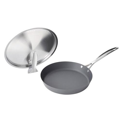 涅 IH対応窒化鉄フライパン24cm 蓋付 〔約465×255×95mm〕 22602702