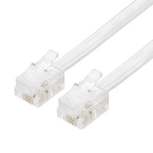MCO 電話機コード 6極4芯 5m 白 DC...の詳細画像1