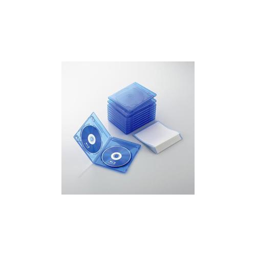 エレコム Blu-rayディスクケース(2枚収納タイプ) 10枚 クリアブルー CCD-BLU210...