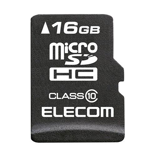 エレコム MicroSDHCカード/データ復旧サービス付/Class10/16GB MF-MSD01...