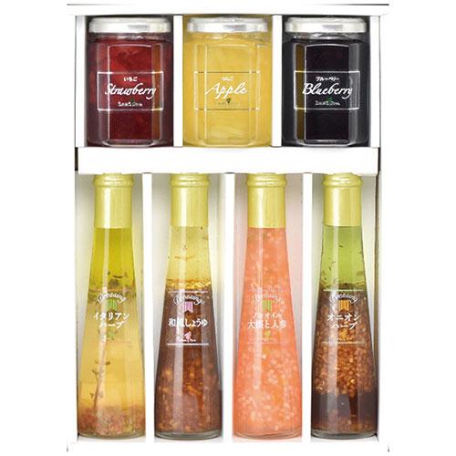 たかはたファーム ジャム・ドレッシング詰合せ (いちご・りんご・ブルーベリー・イタリアンハーブ/和風...