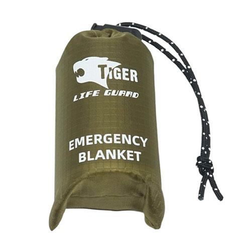 リッチボンド TIGER 防寒保温シート・OD 単品 防災用にもアウトドア用にも便利な巾着入り保温シ...