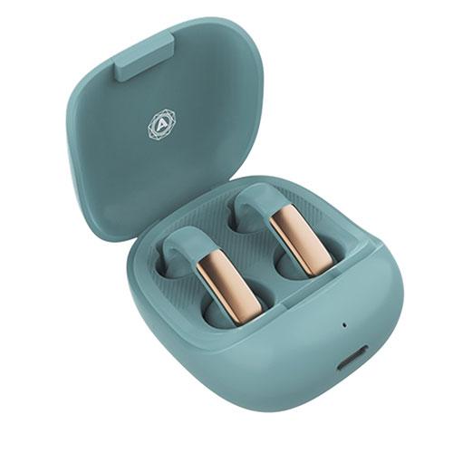 NAGAOKA イヤーカフ型完全ワイヤレスイヤホン 耳をふさがず耳にはさむ ターコイズブルー NCU...