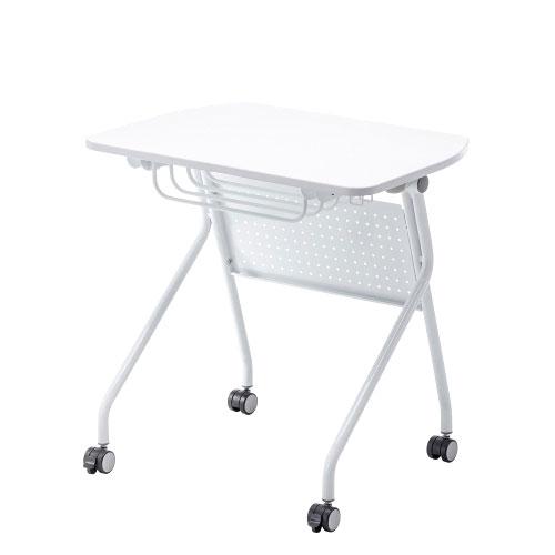 サンワサプライ フォールディングデスク W730×D500 ホワイト FLD-7350W