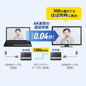 サンワサプライ 光ファイバHDMIエクステンダ...の詳細画像2