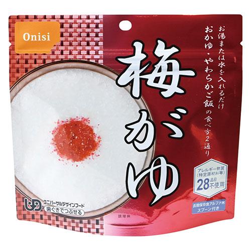 尾西の梅がゆ(アルファ米) 42g 炊きたてご飯のおいしさをのがさず急速乾燥 22644102