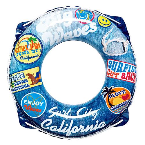 イガラシ ヴィンテージデニム浮き輪 60cm プール・海水浴・水遊び・夏のレジャーにピッタリ RGB...