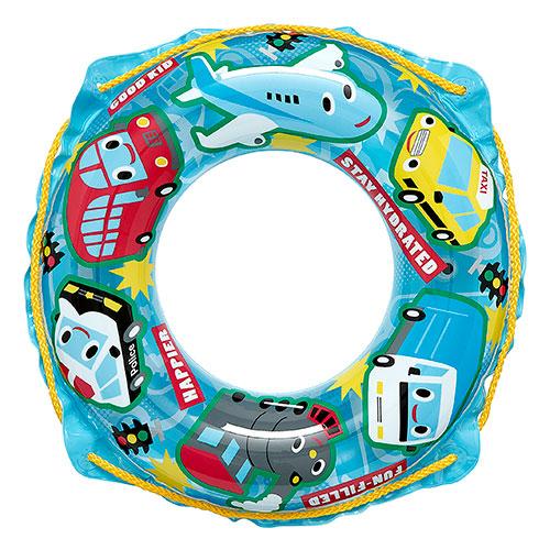 イガラシ プール・海水浴用 浮き輪 ハッピービークル 50cm すばやく膨らませられる かんたん空気...