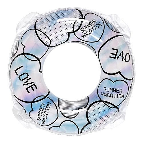 イガラシ プール・海水浴用 浮き輪 ハートライン 80cm すばやく膨らませられる かんたん空気栓 ...