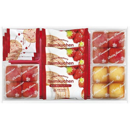 あまおう苺バウムクーヘン&amp;プチフィナンシェ ギフトボックス あまおう苺バウムクーヘン、プチフィナンシ...