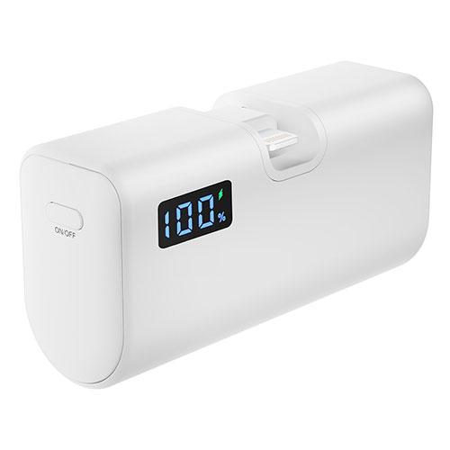HIDISC 180°回転コネクタ モバイルバッテリー MFI認証Lightning 5,000mA...