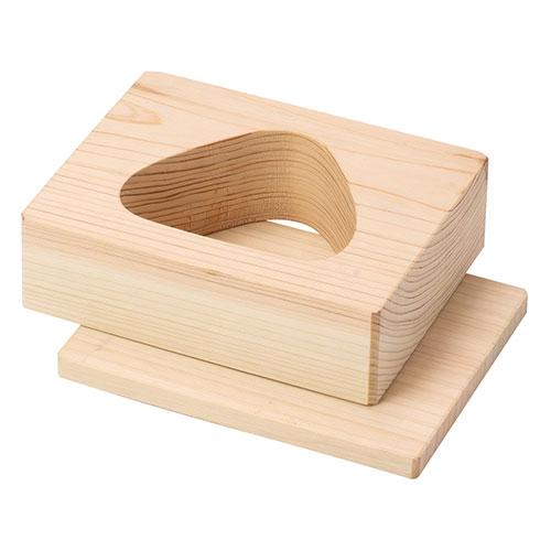 ヤマコー 涼美 涼を楽しむ食器 桧・おにぎり抜板 1穴 敷板付 天然素材の風合い 和のおもてなしアイ...
