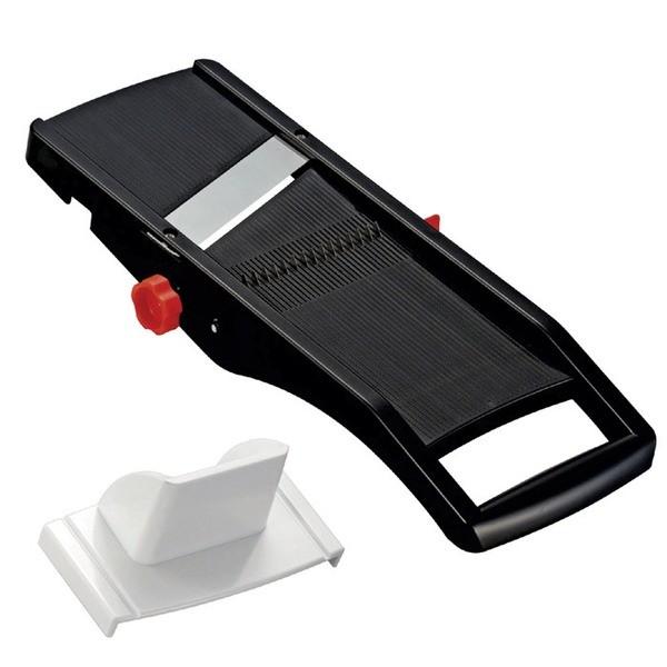 スライサー 幅34×奥行16×高さ6cm 日本製 切り方3種類 スライス 千切り ツマ切り 厚さ調整...