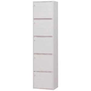 アイリスオーヤマ カラーボックス(CBボックス) A4・5段扉付 W415×H1680mm オフホワ...