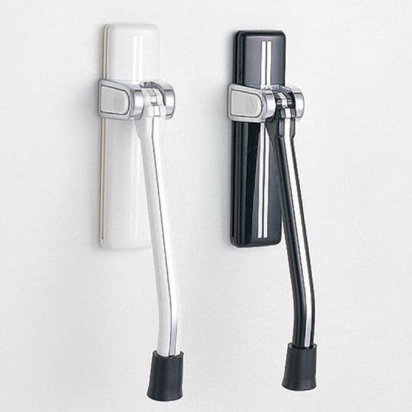 ドアストッパーポーチ 縦14×横3.4×厚み6.5cm ブラック マグネットタイプ 高さ調整可 補助...