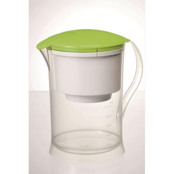 大容量 オイルポット/調理器具 〔グリーン〕 0.8L 約140×190×220mm 高性能活性炭カ...