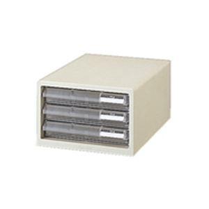 (まとめ)プラス レターケース LC-103A A4 浅3 ホワイト〔×2セット〕