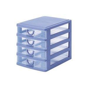 (まとめ)サンコープラスティック レターケース エルピス AL-4 Sブルー〔×2セット〕