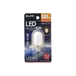 (まとめ)朝日電器 ELPA 電球形LEDランプ ナツメ型LDT1L-G-E12-G101 〔×8セ...