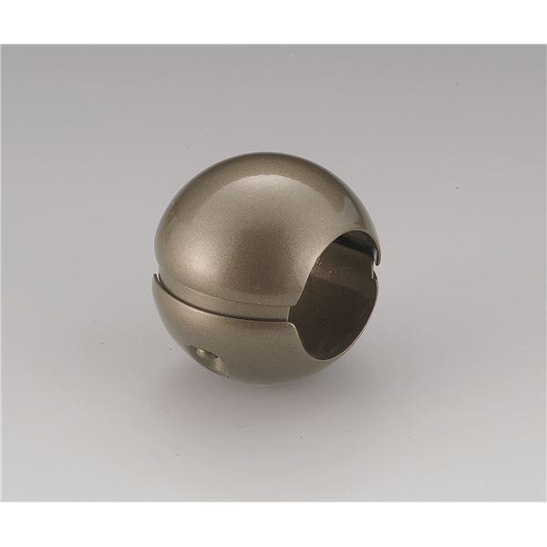 〔10個セット〕階段手すり滑り止め どこでもグリップ ボール形 亜鉛合金 直径32mm アンバー シ...