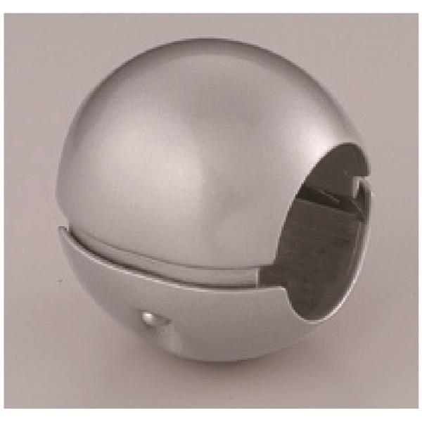 〔10個セット〕階段手すり滑り止め どこでもグリップ ボール形 亜鉛合金 直径38mm シルバー シ...