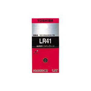 (まとめ) 東芝 アルカリボタン電池 LR41EC 1個入 〔×20セット〕 TOSHIBA