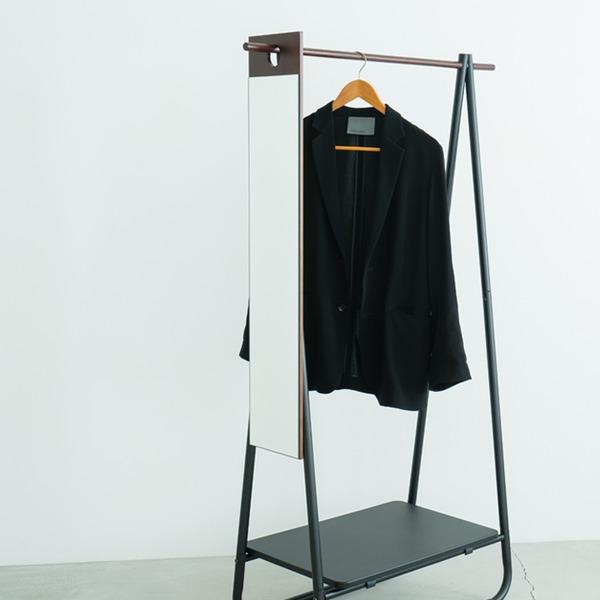 フックミラー(100) (ダークブラウン/茶) 幅20cm×高さ100cm ウォールミラー/壁掛け/...