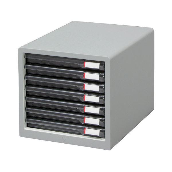 (まとめ) アイリスオーヤマ レターケース A4 スリム7段 L-7SRライトグレー 1台 〔×2セ...