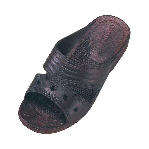 (まとめ) オーミケンシ 業務用フィッティングサンダル M ダークワイン 1足 〔×5セット〕