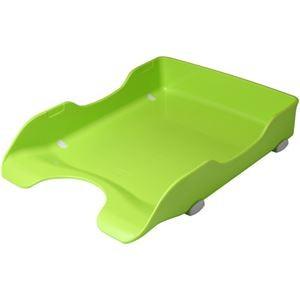 (まとめ) ソニック デスクトレー A4タテ 緑 DA-245-G 1個 〔×5セット〕