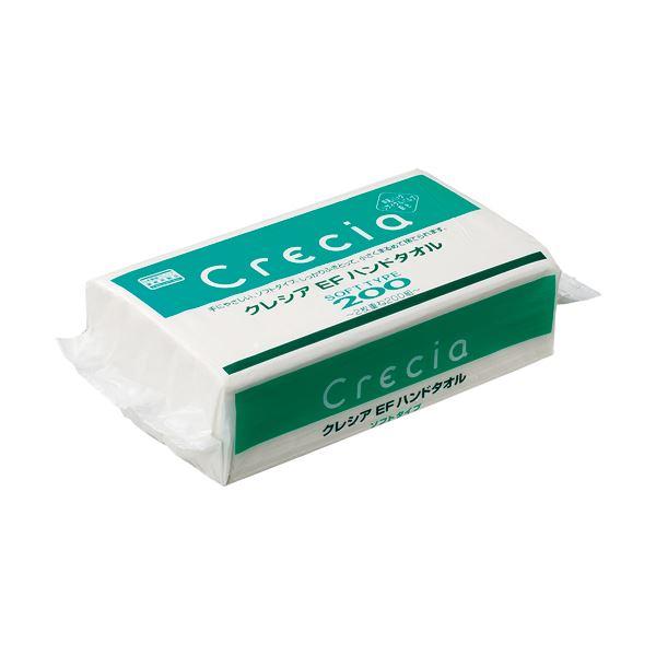 (まとめ) 日本製紙クレシア クレシア EFハンドタオル ソフトタイプ 200組 1パック 〔×40...