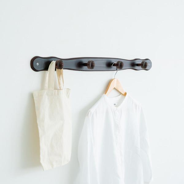 〔30本セット〕 コートハンガー(壁掛けフック/端波型) (ブラウン) 木製(天然木)/北欧風/ウォ...