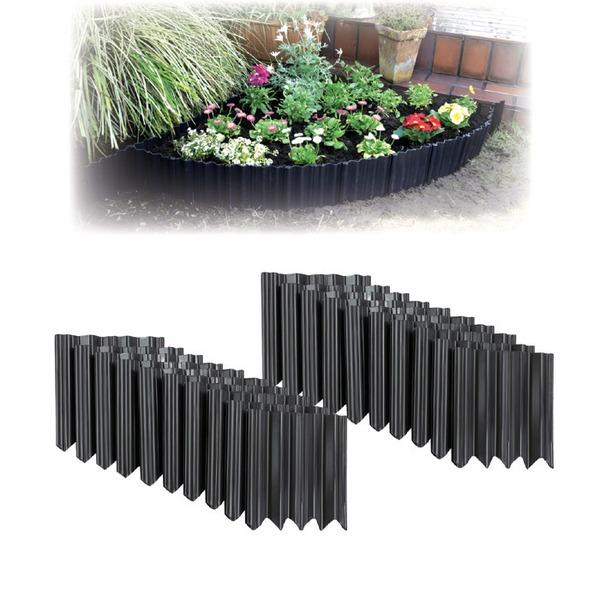 土ストッパー フェンス 土留め 仕切り 幅15×奥行1.3×高さ16cm 20枚入 ポリプロピレン ...