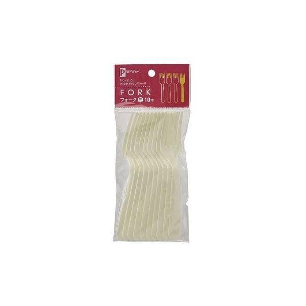 フォーク10P(白) 〔12個セット〕 1154