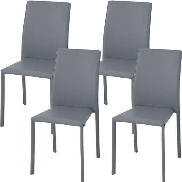 あずま工芸 ダイニングチェア スタッキング可能 グレー〔4脚入〕 TDC-9765