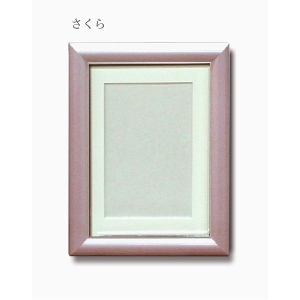 スタンド式 カラー 葬儀額 遺影額 キャビネサイズ さくら パールカラー スタンド付き 日本製 仏事...
