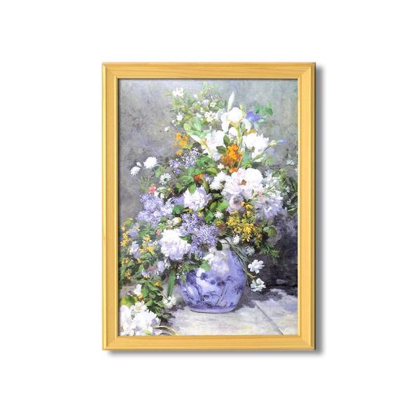 名画額縁 〔Ａ3〕 ルノワール 「花瓶の花」 343×466×230mm 壁掛けひも付き