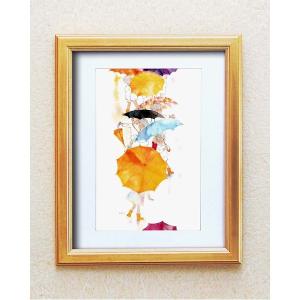 いわさきちひろ 絵画 横顔(よこがお)壁掛け用 スタンド付き 額入りの絵