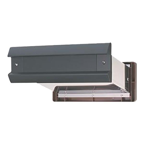 No.2000ポスト ヨコ型 内フタ付気密型 大壁 黒〔0001-05817〕