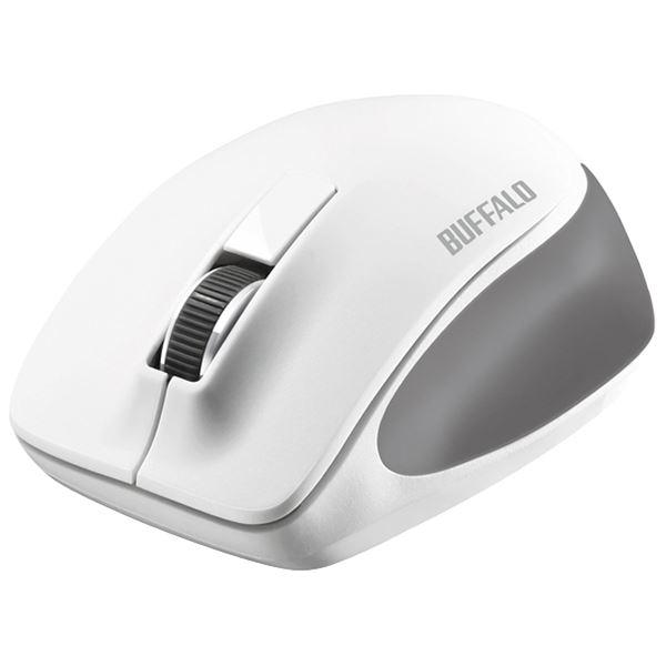 バッファロー 無線 BlueLED 3ボタン プレミアムフィットマウス ホワイト BSMBW300M...