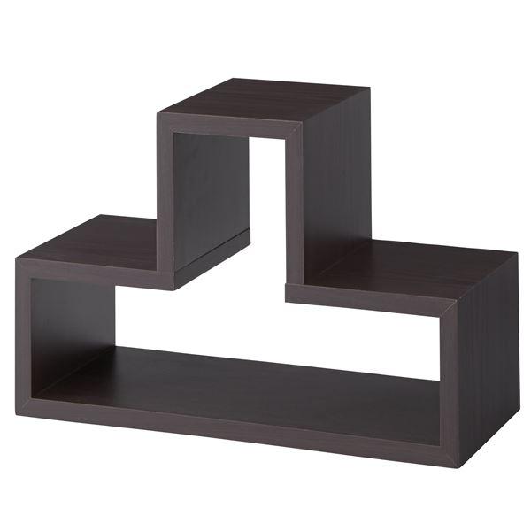 収納棚 リビング収納 幅54cm ブラウン トツゾー パズルラック デザイン収納棚 リビング ダイニ...