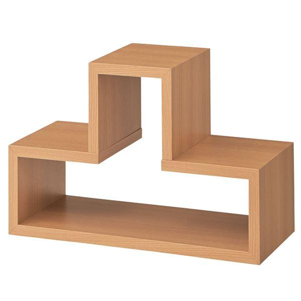 収納棚 リビング収納 幅54cm ナチュラル トツゾー パズルラック デザイン収納棚 リビング ダイ...