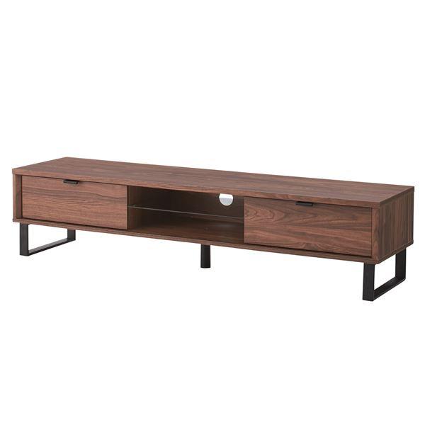 テレビ台 テレビボード 幅150cm ウォールナット 収納付き 脚付き スチールフレーム リビング ...
