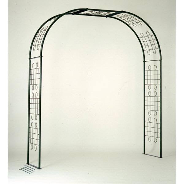 フラワーアーチ/ガーデニング用品 〔幅174cm〕 スチールパイプ製 日本製 エクセレント 〔園芸 ...