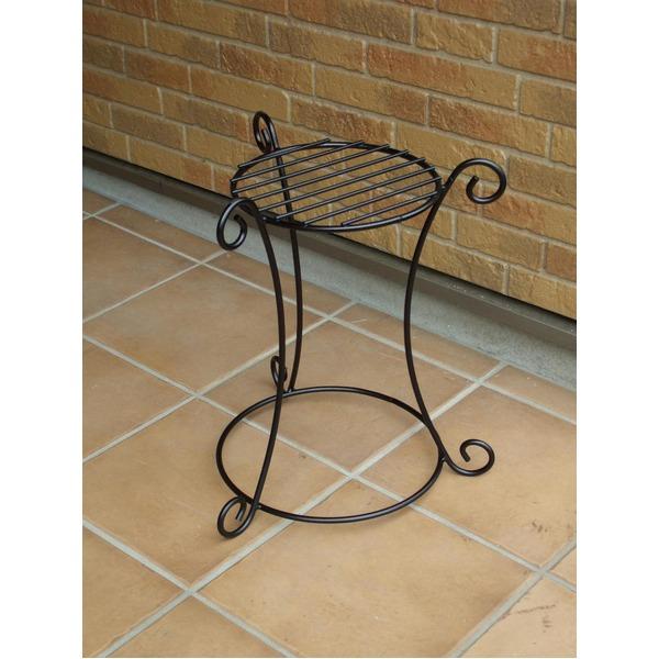 コンビネーションスタンド/花台 〔Mサイズ：外径37cm×高さ40cm〕 目皿付 スチールワイヤー製...