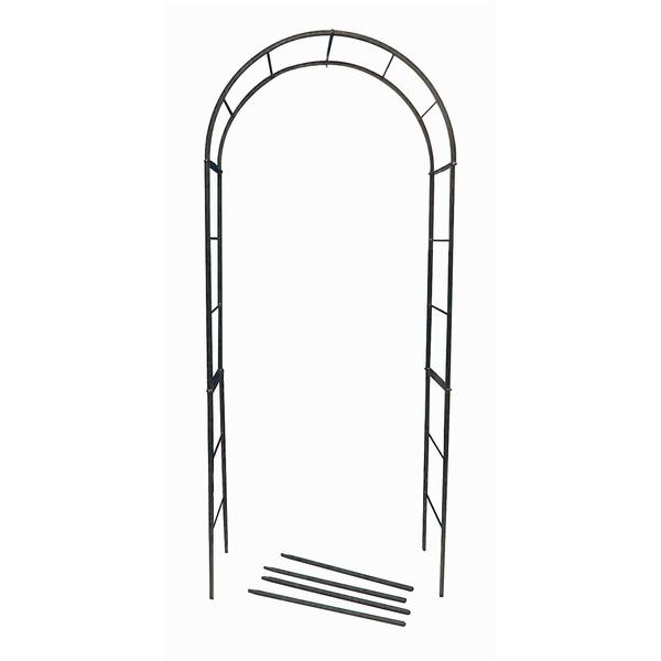 ガーデンアーチ/フラワーアーチ 〔幅100cm〕 スチールパイプ製 日本製 クレメント 〔庭 園芸 ...