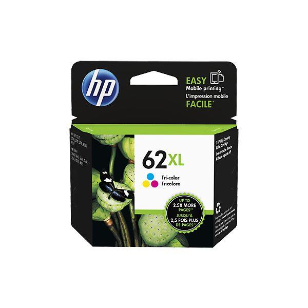 (まとめ)HP HP62XL インクカートリッジカラー 増量 C2P07AA 1個 〔×2セット〕